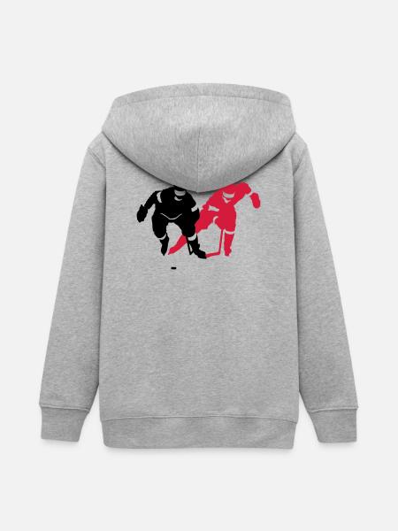 Eishockey - Teenager Organic Kapuzenjacke Mini Cultivator von Stanley/Stella - Grau meliert