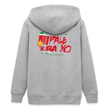 LOGO PBY EDITION DRAPEAU 971 GUADELOUPE - Veste à capuche ado bio Stanley/Stella - gris chiné - Dos - AI Model Teenager Male light (155cm)