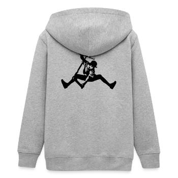 Scooter - Teens Organic Zip-up Hoodie by Stanley/Stella - heather grey - Back - AI Model Teenager Male light (155cm)