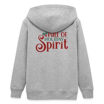 Voller Feiertagsstimmungsmuster - Teenager Organic Kapuzenjacke Mini Cultivator von Stanley/Stella - Grau meliert - Hinten - AI Model Teenager Male light (155cm)