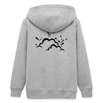 Nuage comique après l’explosion - Veste à capuche ado bio Stanley/Stella - gris chiné - Dos - AI Model Teenager Male light (155cm)