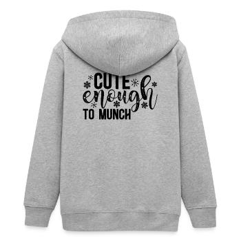 Süß genug zum Knabbern – süßes und verspieltes Design - Teenager Organic Kapuzenjacke Mini Cultivator von Stanley/Stella - Grau meliert - Hinten - AI Model Teenager Male light (155cm)