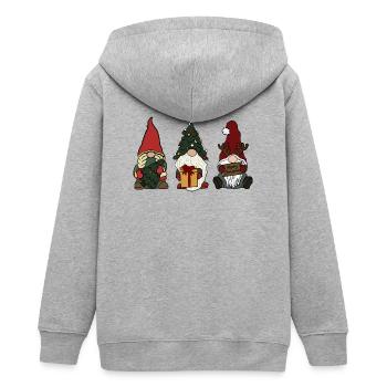 Wichtel  - Teenager Organic Kapuzenjacke Mini Cultivator von Stanley/Stella - Grau meliert - Hinten - AI Model Teenager Male light (155cm)