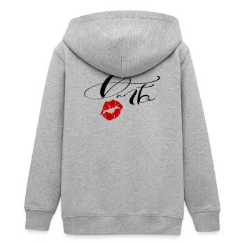 Danke  - Teenager Organic Kapuzenjacke Mini Cultivator von Stanley/Stella - Grau meliert - Hinten - AI Model Teenager Male light (155cm)