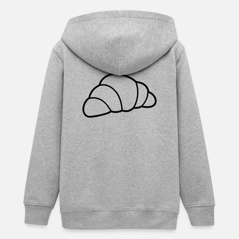 croissant - Veste à capuche ado bio Stanley/Stella - gris chiné