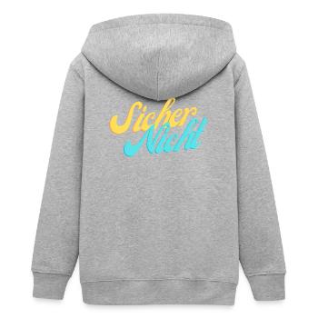 Sicher Nicht. - Teenager Organic Kapuzenjacke Mini Cultivator von Stanley/Stella - Grau meliert - Hinten - AI Model Teenager Male light (155cm)