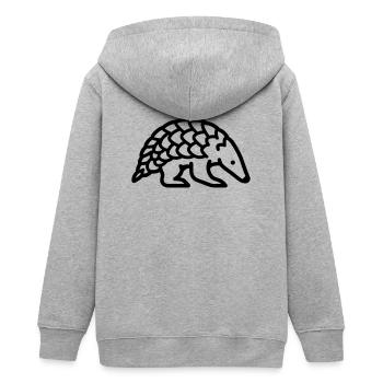 pangolin - Teens Organic Zip-up Hoodie by Stanley/Stella - heather grey - Back - AI Model Teenager Male light (155cm)