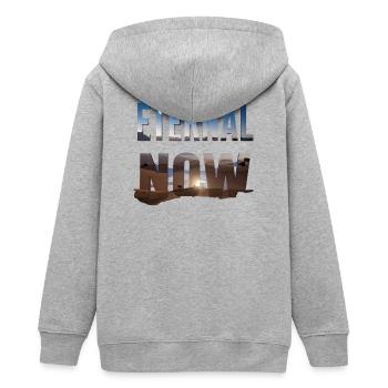 Eternal Now - Teens Organic Zip-up Hoodie by Stanley/Stella - heather grey - Back - AI Model Teenager Male light (155cm)