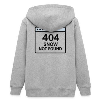 404 Snow not found - Teens Organic Zip-up Hoodie by Stanley/Stella - heather grey - Back - AI Model Teenager Male light (155cm)