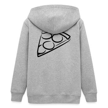 Pizza - Teenager Organic Kapuzenjacke Mini Cultivator von Stanley/Stella - Grau meliert - Hinten - AI Model Teenager Male light (155cm)