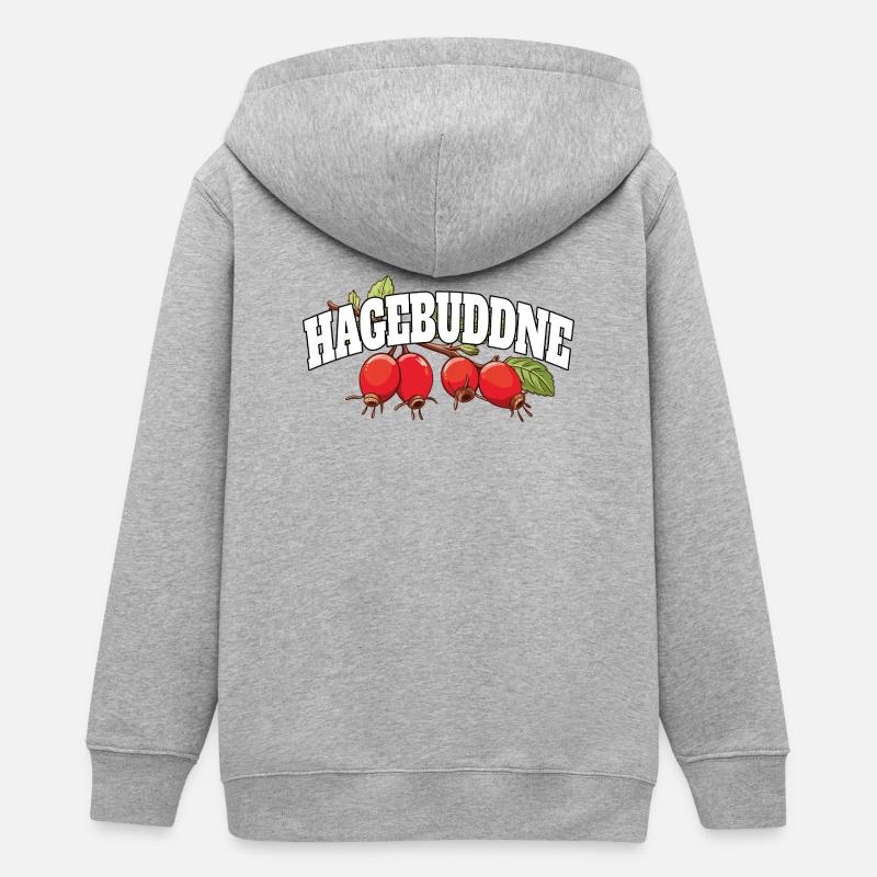 Hagebuddne - Diction de jeu de mots sur le mème - Veste à capuche ado bio Stanley/Stella - gris chiné