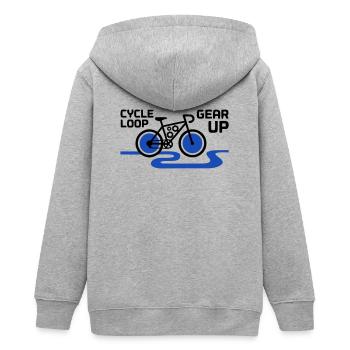 Boucle cycliste Motivation Gear Up - Veste à capuche ado bio Stanley/Stella - gris chiné - Dos - AI Model Teenager Male light (155cm)