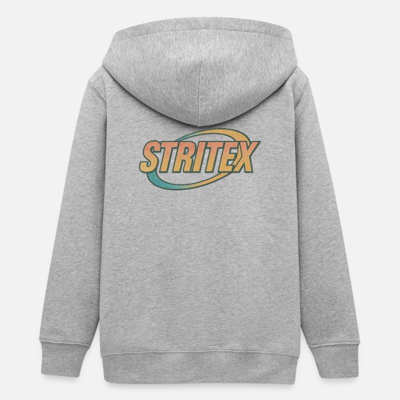 Stritex Retro Orbit Logo - Veste à capuche ado bio Stanley/Stella - gris chiné