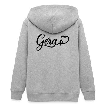 Gera Heartbeat - Veste à capuche ado bio Stanley/Stella - gris chiné - Dos - AI Model Teenager Male light (155cm)