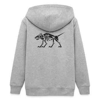 Chien machine - Veste à capuche ado bio Stanley/Stella - gris chiné - Dos - AI Model Teenager Male light (155cm)