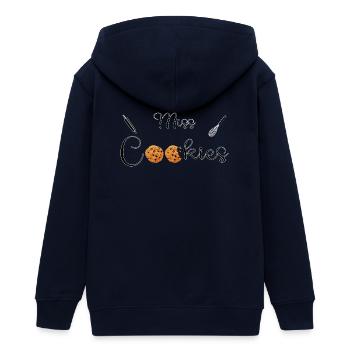 Fehlende Cookies - Teenager Organic Kapuzenjacke Mini Cultivator von Stanley/Stella - Navy - Hinten - AI Model Teenager Male light (155cm)