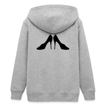schuhe - Teenager Organic Kapuzenjacke Mini Cultivator von Stanley/Stella - Grau meliert - Hinten - AI Model Teenager Male light (155cm)