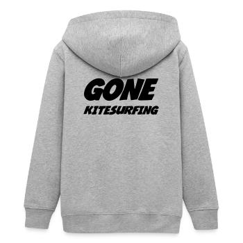 Kiteboarding / Kitesurfing / Kitesurf / - Veste à capuche ado bio Stanley/Stella - gris chiné - Dos - AI Model Teenager Male light (155cm)