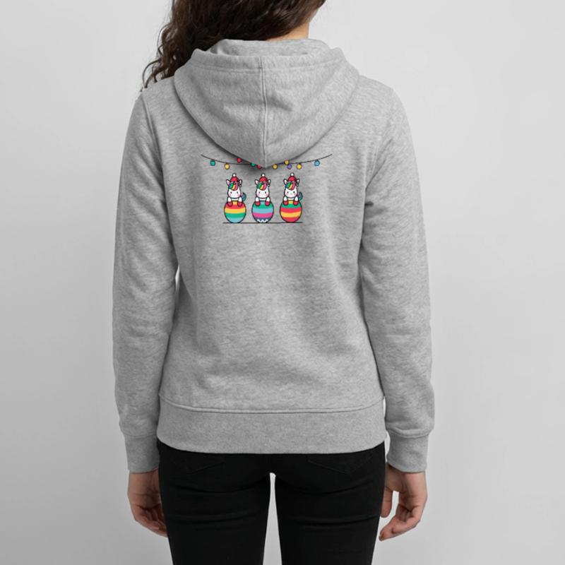 3 Einhörner Weihnachtskugeln Freunde Teenager Organic Kapuzenjacke Mini Cultivator von Stanley/Stella
