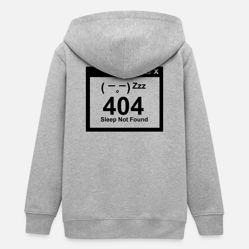 404 Sleep Not Found - Nerd Parents Design - Veste à capuche ado bio Stanley/Stella - gris chiné