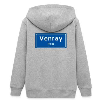 Panneau toponymique Venray - Veste à capuche ado bio Stanley/Stella - gris chiné - Dos - AI Model Teenager Male light (155cm)