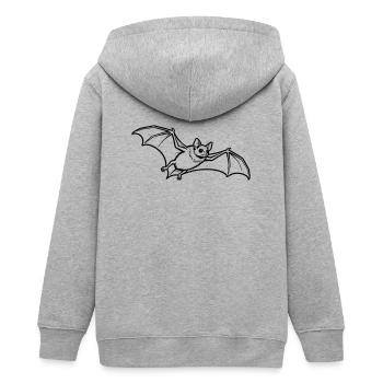 chauve-souris - Veste à capuche ado bio Stanley/Stella - gris chiné - Dos - AI Model Teenager Male light (155cm)