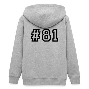 1981 Jahrgang 45. Geburtstag 45 Jahre alt - Teenager Organic Kapuzenjacke Mini Cultivator von Stanley/Stella - Grau meliert - Hinten - AI Model Teenager Male light (155cm)