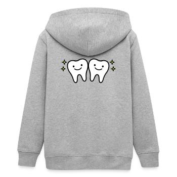 Zahn Niedlich - Teenager Organic Kapuzenjacke Mini Cultivator von Stanley/Stella - Grau meliert - Hinten - AI Model Teenager Male light (155cm)