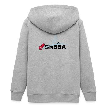 BNSSA sauvetage aquatique - Veste à capuche ado bio Stanley/Stella - gris chiné - Dos - AI Model Teenager Male light (155cm)