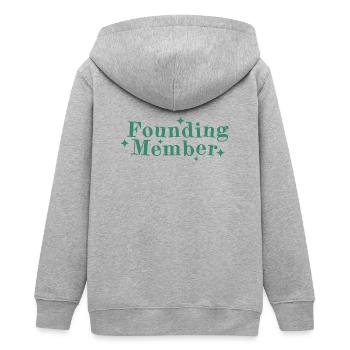 Membre fondateur Logo de la police Stars - Veste à capuche ado bio Stanley/Stella - gris chiné - Dos - AI Model Teenager Male light (155cm)