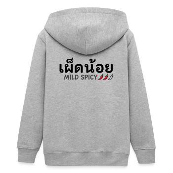 légèrement épicé - Veste à capuche ado bio Stanley/Stella - gris chiné - Dos - AI Model Teenager Male light (155cm)