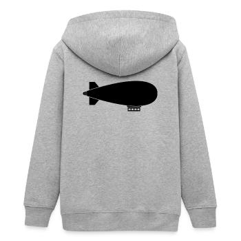 Dirigeable - Veste à capuche ado bio Stanley/Stella - gris chiné - Dos - AI Model Teenager Male light (155cm)