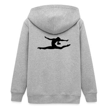 Fille de gymnastique - Veste à capuche ado bio Stanley/Stella - gris chiné - Dos - AI Model Teenager Male light (155cm)