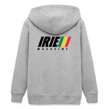 IRIE Magazine Reggae Rasta Roots Musique Culture - Veste à capuche ado bio Stanley/Stella - gris chiné - Dos - AI Model Teenager Male light (155cm)