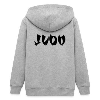 judo - Veste à capuche ado bio Stanley/Stella - gris chiné - Dos - AI Model Teenager Male light (155cm)