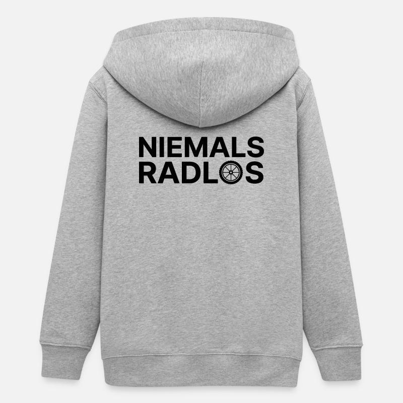 Jamais sans vélo - Veste à capuche ado bio Stanley/Stella - gris chiné