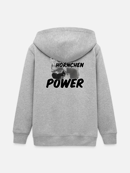 Hörnchenpower Eichhörnchen Tiere Spruch - Teenager Organic Kapuzenjacke Mini Cultivator von Stanley/Stella - Grau meliert