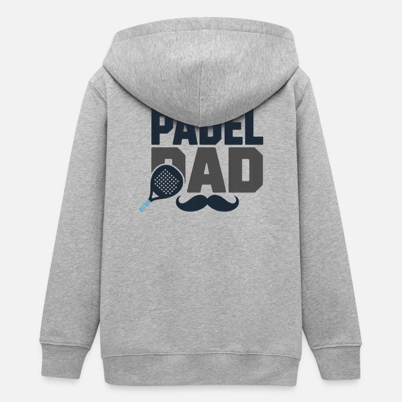 Padel Dad - Veste à capuche ado bio Stanley/Stella - gris chiné