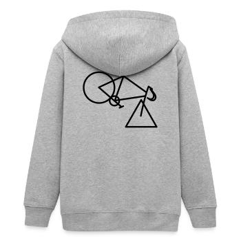Tri-cycle - Veste à capuche ado bio Stanley/Stella - gris chiné - Dos - AI Model Teenager Male light (155cm)