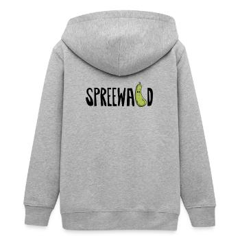 Concombre de Spreewald - Veste à capuche ado bio Stanley/Stella - gris chiné - Dos - AI Model Teenager Male light (155cm)