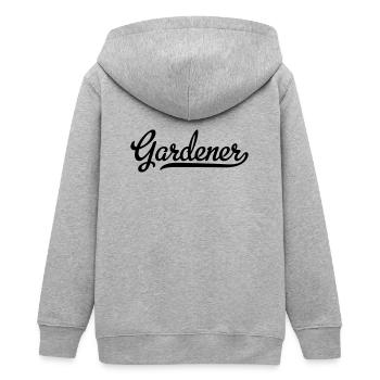 gardener - Teens Organic Zip-up Hoodie by Stanley/Stella - heather grey - Back - AI Model Teenager Male light (155cm)