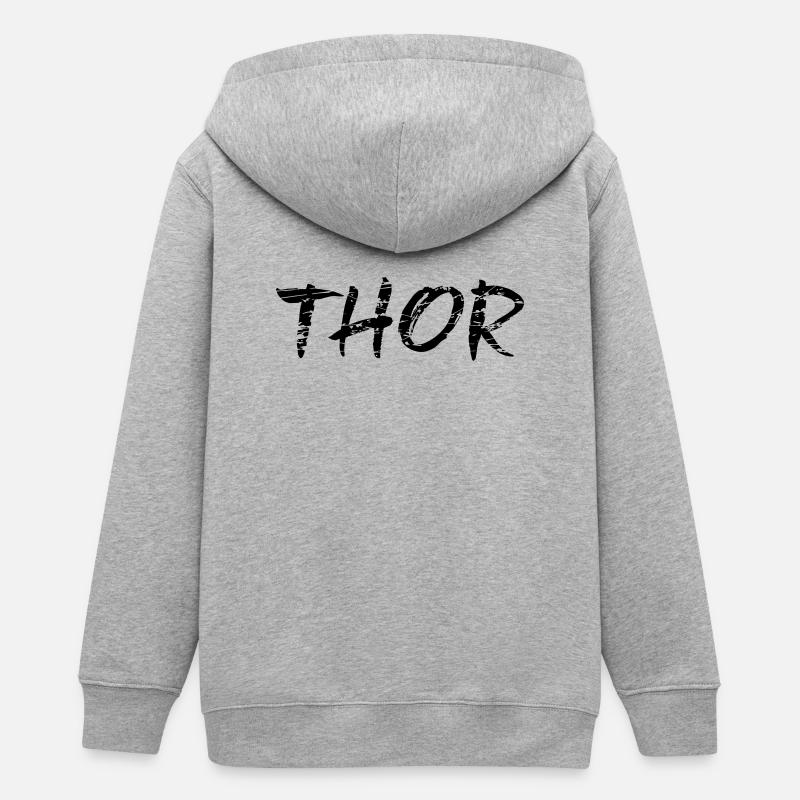 Thor - Veste à capuche ado bio Stanley/Stella - gris chiné