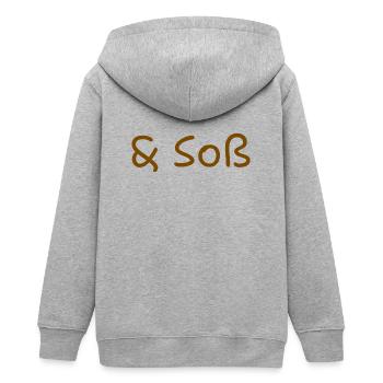 Sauce(s) - Veste à capuche ado bio Stanley/Stella - gris chiné - Dos - AI Model Teenager Male light (155cm)