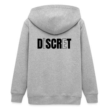 DISKRET! - Teenager Organic Kapuzenjacke Mini Cultivator von Stanley/Stella - Grau meliert - Hinten - AI Model Teenager Male light (155cm)