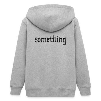 something - something - white - Teens Organic Zip-up Hoodie by Stanley/Stella - heather grey - Back - AI Model Teenager Male light (155cm)