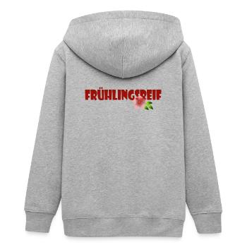 FRÜHLINGSREIF - Teenager Organic Kapuzenjacke Mini Cultivator von Stanley/Stella - Grau meliert - Hinten - AI Model Teenager Male light (155cm)