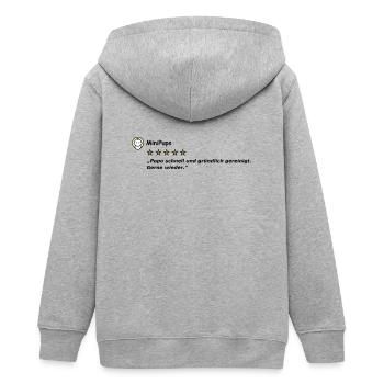 MiniPups - Teenager Organic Kapuzenjacke Mini Cultivator von Stanley/Stella - Grau meliert - Hinten - AI Model Teenager Male light (155cm)