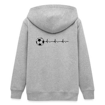 Soccer Soccer Soccer Soccer ECG Battement de cœur - Veste à capuche ado bio Stanley/Stella - gris chiné - Dos - AI Model Teenager Male light (155cm)