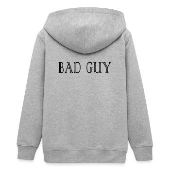 bad_guy - Teenager Organic Kapuzenjacke Mini Cultivator von Stanley/Stella - Grau meliert - Hinten - AI Model Teenager Male light (155cm)