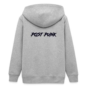 Post Punk - Teenager Organic Kapuzenjacke Mini Cultivator von Stanley/Stella - Grau meliert - Hinten - AI Model Teenager Male light (155cm)